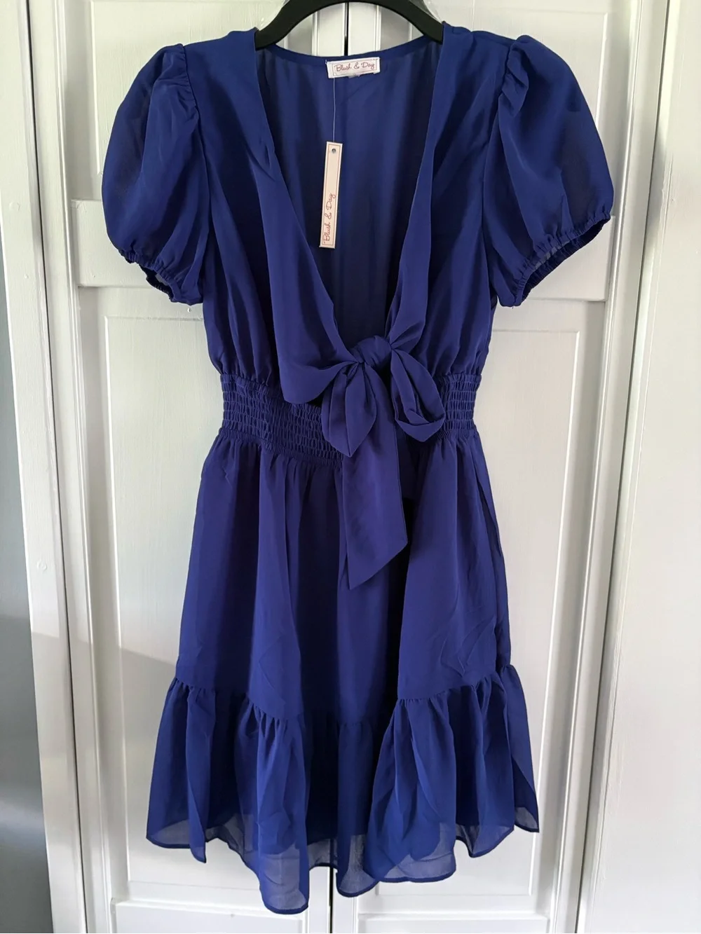 Blue Tie-Front Women’s Dress by Blush & Day